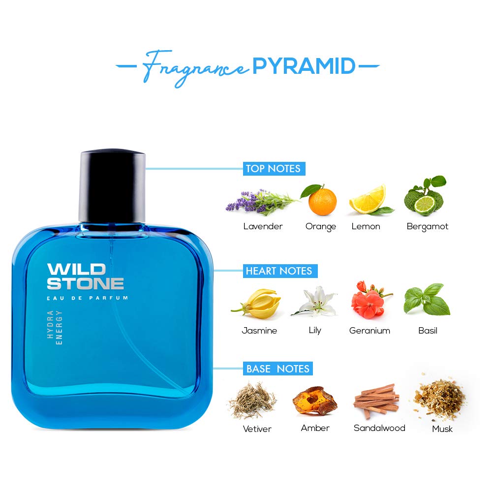 Wild Stone Hydra Energy Long Lasting Eau De Perfume For Men 30ml 1.0 Fl.oz. | Perfect Partywear Perfume