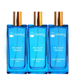 Sabates Mr. Right Eau De Parfum Each 20ml 0.6 Fl.oz. Combo Of 3 | Intense & Long Lasting Spicy Oriental Fragrance