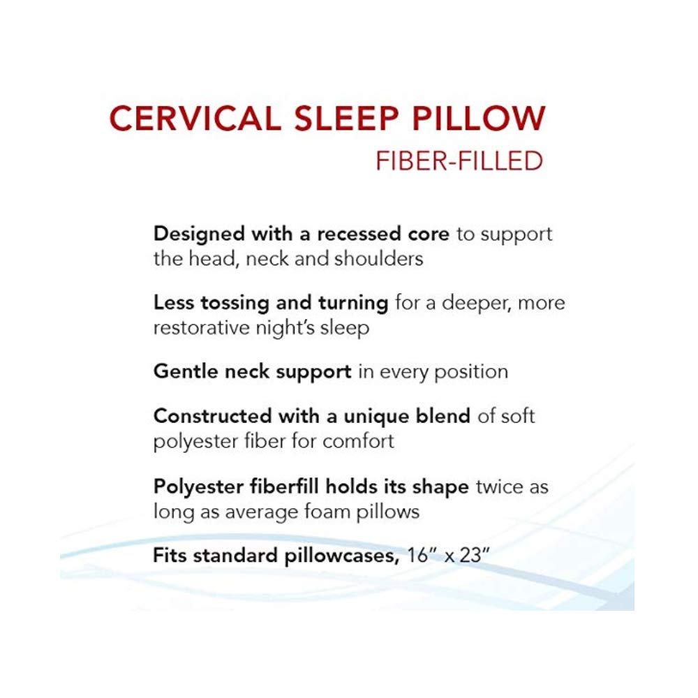Ortho Medical Cervical Pillow For Sleeping, Neck Support, White - 41 X 61 Cm | Indented Contour Pillow For Sleeping Back & Side Sleeper, Full Support, Comfortable Pillow - Pack Of 1