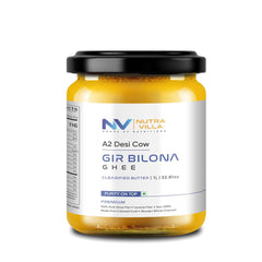 Organic A2 Gir Bilona Cow Ghee By Nutravilla | Rich In Nutrients & Healthy Pure A2 Ghee Perfect For Cooking | (1 Litr) 33.8 Ounce | Jar Pack