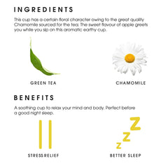 Teabox Premium Chamomile Green Tea - 100 Pyramid Tea Bags | 100% Whole Leaf Green Tea From The Himalayas - Low Caffeine, 0% Bitterness