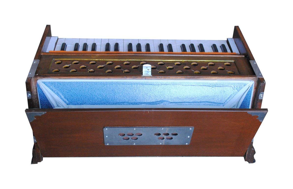 Musical Instrument Harmonium - 5 Stopper, 39 Keys, 3.25 Octaves, Single & Double Bellow, Two Reeds (Base- Male)
