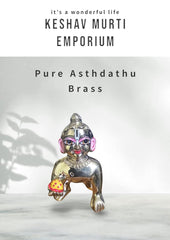 Gold Designer Attractive Pure Ashtadhatu Laddu Gopal, Brass, Gold - Size No.6, Golden Hand Painted Idol | Made In Vrindavan