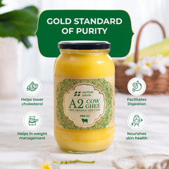 100% Natural A2 Cow Ghee Desi By Sarthak Satvik | Nutrient Rich Ghee Made With Traditional Binola Method Good For Body Health | 1 Litre (500ml * 2) 33.8 Ounce | Jar Pack