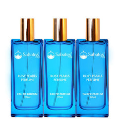 Sabates Rosy Pearls Eau De Parfum Each 20ml 0.6 Fl.oz. Combo Of 3 | Affordable Luxury Fragrance For Women