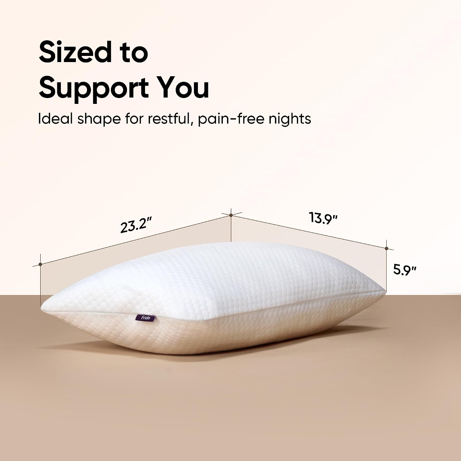 Ortho Memory Foam Pillow, Height-Adjustable Ergonomic Pillow, White | For Neck & Spine Support, Premium Comfort For Side, Back & Stomach Sleepers | Breathable, Washable Cover - Pack Of 1