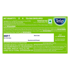 Tetley Naturally Mango Flavour Green Tea - 25 Tea Bags | Immune With Added Vitamin C - Supports Immune System | Naturally Sweet Green Tea - Medium Caffeine