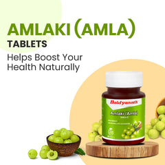 Baidyanath Amlaki Amla Natural Health Booster For Enhanced Hair, Skin, Digestive Health, Metabolism Support & Sugar Level Management | 60 Tablets , 100gm 0.2lbs Each Pack Of 2