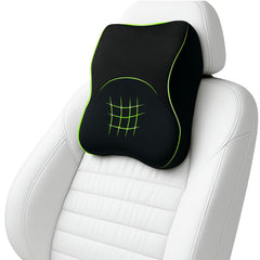 Premium Blue Memory Foam Pillow For Car Comfort & Support, Standard Size, Black | Luxurious Neck Rest For Car Seats To Relieve Neck Pain, Improve Posture & Enhance Driving Experience
