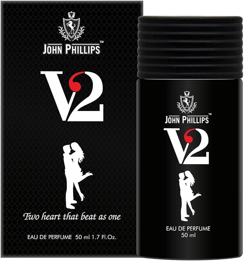 John Phillips Black Cherry 100ml 3.4 Fl.oz. & V2 Eau De Parfum 50ml 1.6 Fl.oz. Combo Of 2 For Unisex