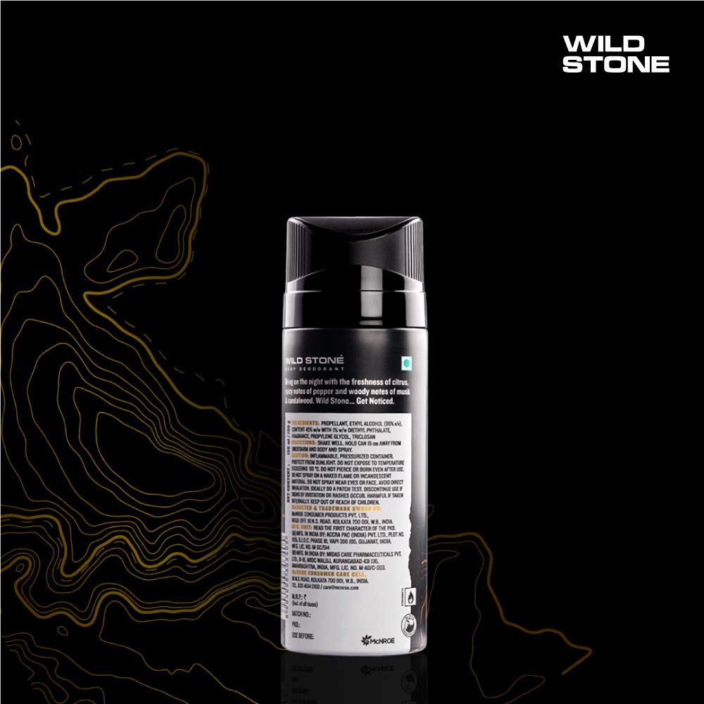 Wild Stone Night Rider Deodorants Body Spray For Men 450ml 15.2 Fl.oz.| Perfect Gift Set | Pack Of 3