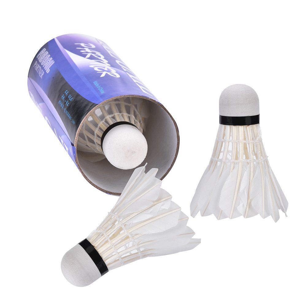 Vgeby Regail Badminton Feather Shuttlecocks For Practice & Training | White , Pack Of 3