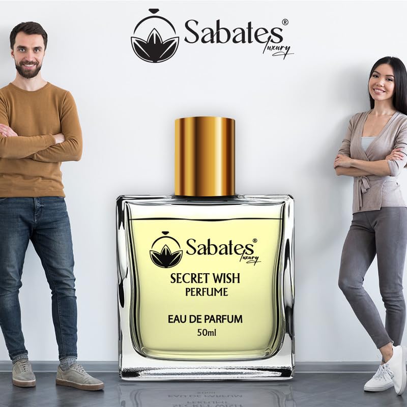 Sabates Secret Wish Eau De Parfum 50ml 1.6 Fl.oz. | Long Lasting Unique Fragrance For Men & Women