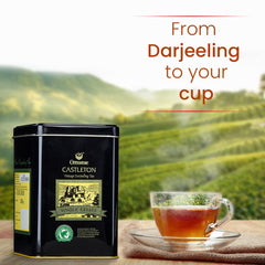 Goodricke Castleton Vintage Darjeeling Tea - 100gm Tin, 3.5 Ounce | Premium Black Tea With Rich Taste & Aroma - Single Estate Whole Leaf Chai | 100% Organic & Natural Loose Leaves Tea - Low Caffeine