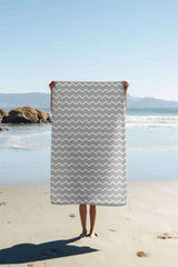 Madake Bamboo Ultra Soft Printed Thin Towel 454 Gsm | Quick Dry, Super Absorbent | Extra Large Bath Towel For Men & Women (Graphite Vibes)