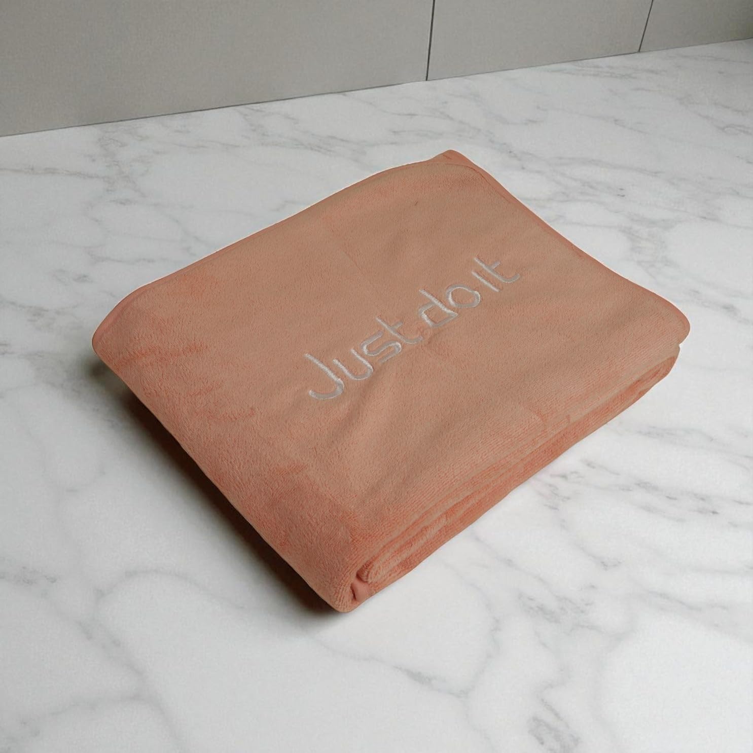 Hanker Premium Microfiber Bath Towel Large Size 500gsm | Multipurpose Use Gym, Bath, Beach, Swimming, Workout Towel (Peach)