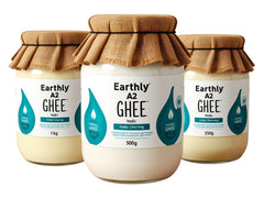 Premium Vedic A2 Ghee By Earthly | High In Protein Fiber Healthy Pure Desi Ghee Perfect For Heart Health | (250ml) 8.4 Ounce | Jar Pack
