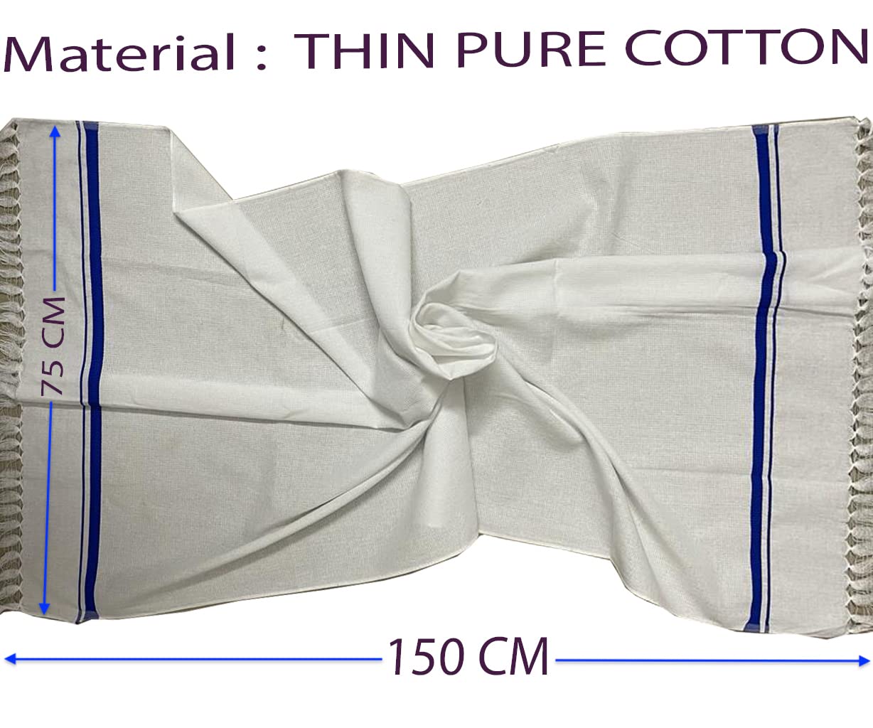 Amro Beautility Needs Cotton Bath Towel Thin Light Weight 900 Gsm (White)- Set Of 3