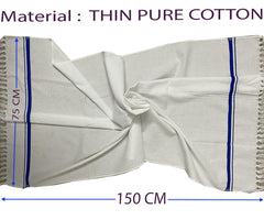 Amro Beautility Needs Cotton Bath Towel Thin Light Weight 900 Gsm (White)- Set Of 3