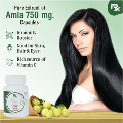 Rx Healthcare Limited Amla Ayurvedic Herbal Immunity Booster Capsule 750mg | 60 Capsules 100gm 0.2lbs