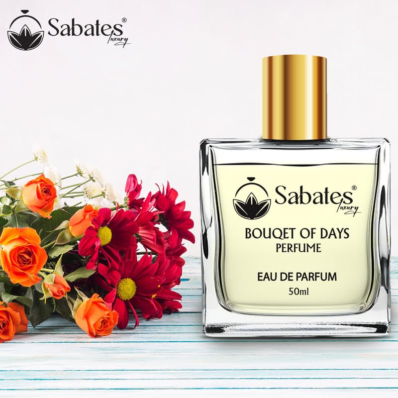 Sabates Bouqet Of Days Eau De Parfum 50ml 1.6 Fl.oz. | Long Lasting Unisex Fragrance