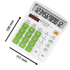 Bambalio 12 Digits Electronic Calculator (Green) 3 Years Warranty BL-700G | 112 Steps Check & Correct