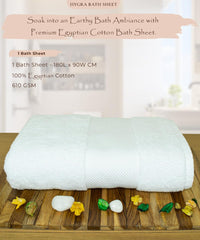 Rangoli Soft Absorbent Durable Towels Earthly Egyption Cotton Plush Oversized Bath Towel 600 Gsm (White)