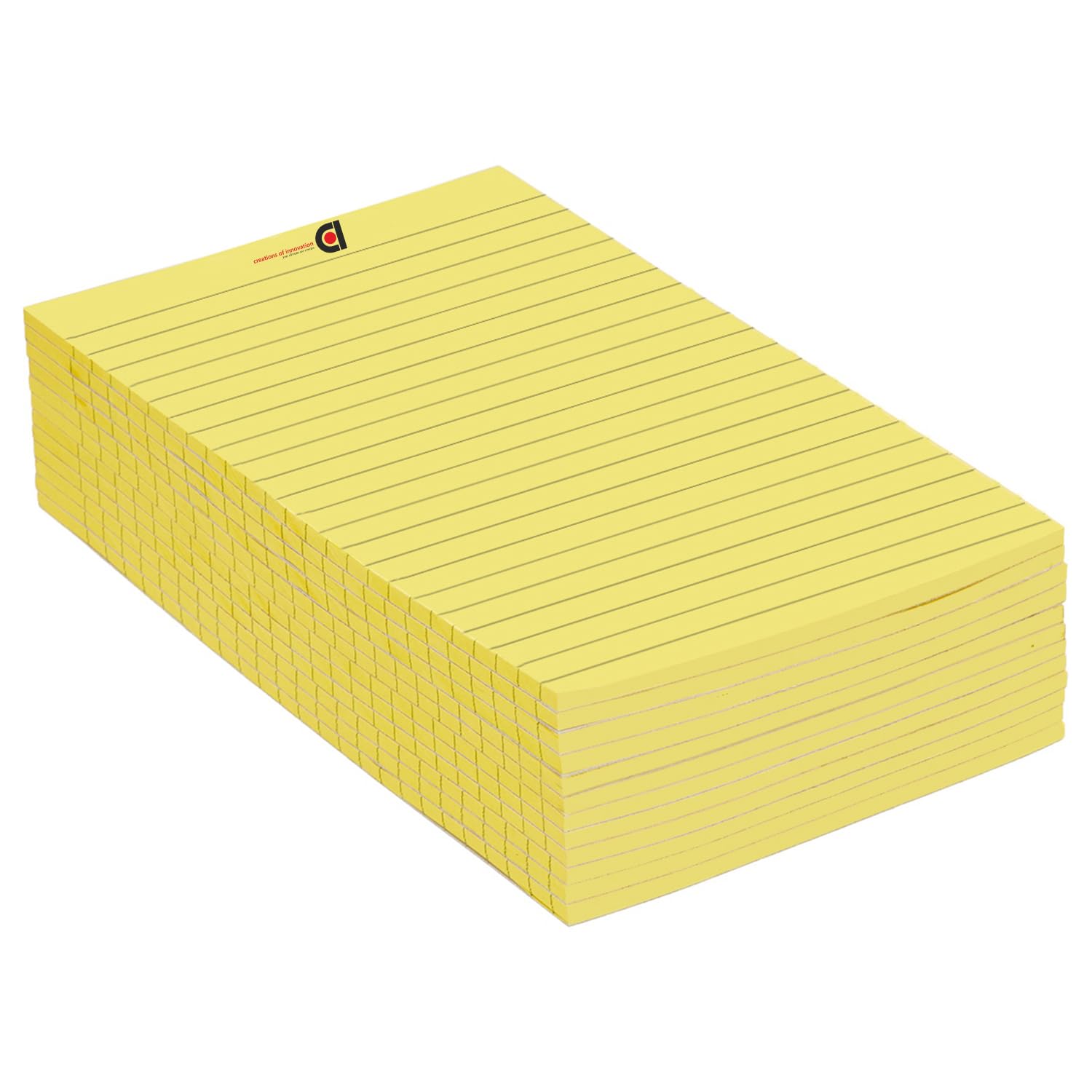 Writing Notepad Ruled 10.5x8.5 White, Pack Of 6 & 5 X 8 Yellow, Pack Of 12- Inch 50 -Sheet Lined