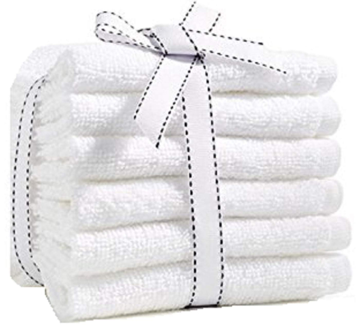 Fresh From Loom Cotton Face Towel 500 Gsm, Set Of 6 (White)