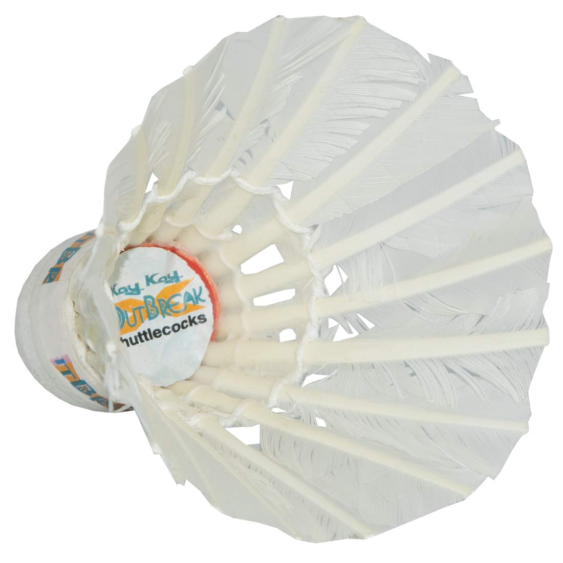 Kay - Kay Badminton Duck Feather Shuttlecocks , Pack Of 10 Pc | White , With High Quality Natural Cork
