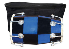 Baby Dholak Musical Instrument Drum Nuts N Bolt With Tool Kit - Blue Color | Dholak For Festival, Wedding, Satsang - Very Easy To Tune | Nickel Plated Bolts & Nuts, Tuning Spanner Included