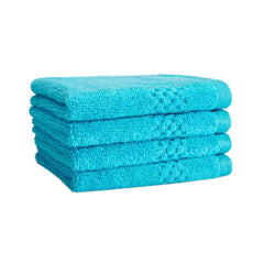 Spaces Essentials Cotton Face Towel 600 Gsm (Hawain Blue) - 4 Piece