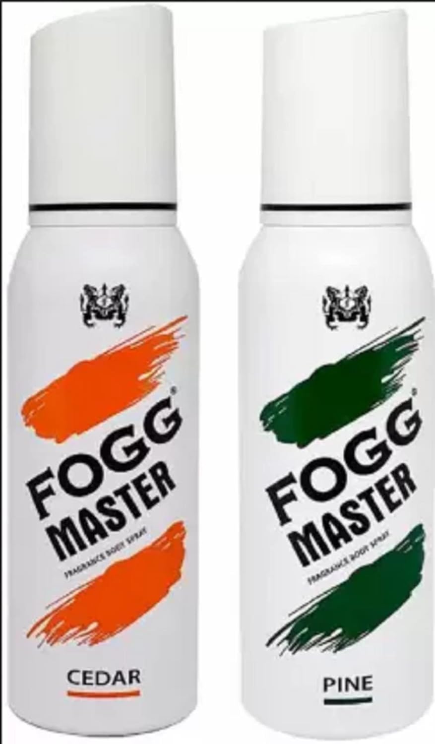 Fogg Master Cader + Pine Fragrance Body Spray | Long Lasting Deodorant For Men & Women 120ml Each 4 Fl.oz.