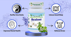Planet Ayurveda Brahmi Capsules, A Natural Herbs To Calms & Relaxes Mind, Help Support Healthy Mind | 60 Capsules, 100gm 0.2lbs
