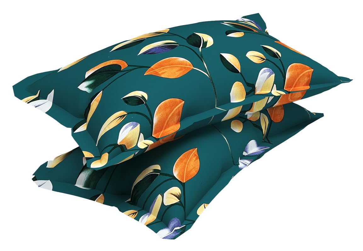 Microfiber Double Bedsheet With 2 Matching Pillow Covers | 90 X 90 Inches, Dark Green - Lightweight & Breathable Double Bed Perfect For Daily Use, Gifting, Or Guest Bedrooms