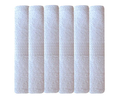 Akin Premium Cotton Bath Towels 3000 Gsm (Pack Of 6) - White