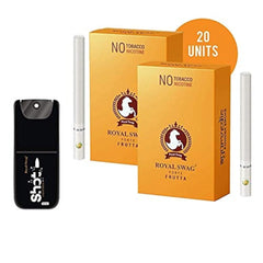 Royal Swag Ayurvedic & Herbal Cigarette, Frutta Flavour Smoke For Tobacco Free Cigarettes With Shot Helps In Quit Smoking - (20 Sticks, Small Shot-1)