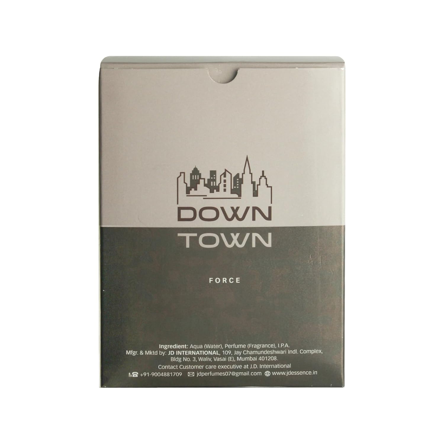JD International Down Town Force Perfume For Men & Women - 100ml, 3.4 Fl.oz. | Long Lasting Fragrance