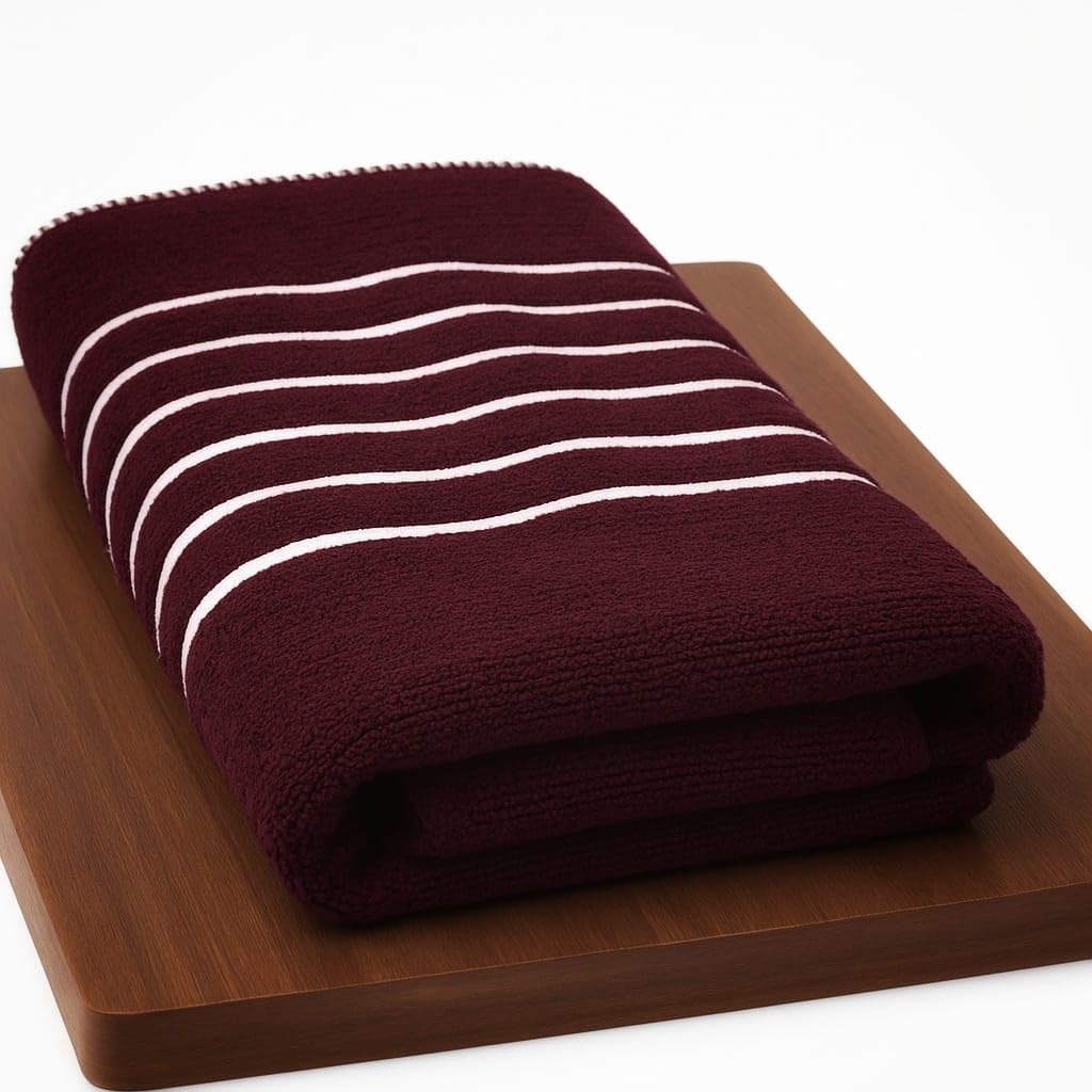 Vnq 100% Cotton Large Size Bath Towels 450 Gsm | Soft & Absorbent Urban Comfort Bath Towel - Marron