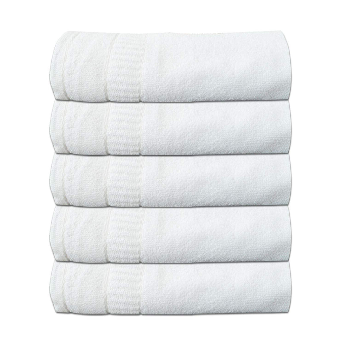 N G Products 100% Cotton Bath & Swim Towel 2000 Gsm | Super Absorbent & Soft Antibacteria Towel Set (White) - Pack Of 5