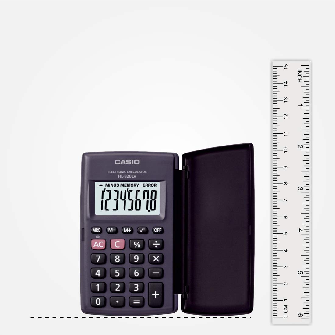 Casio Hl820lv-bk Portable Calculator With Flip Cover | 8 Digit Display Regular Keys