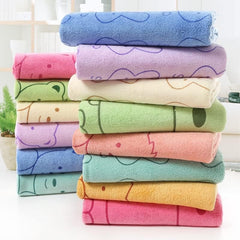Teddyify Soft Cotton Baby Bath Towel 650 Gsm | Infants, New Born Babies Towel High Absorbent, Soft Cotton Premium Washcloth (Multicolor) - Pack Of 3