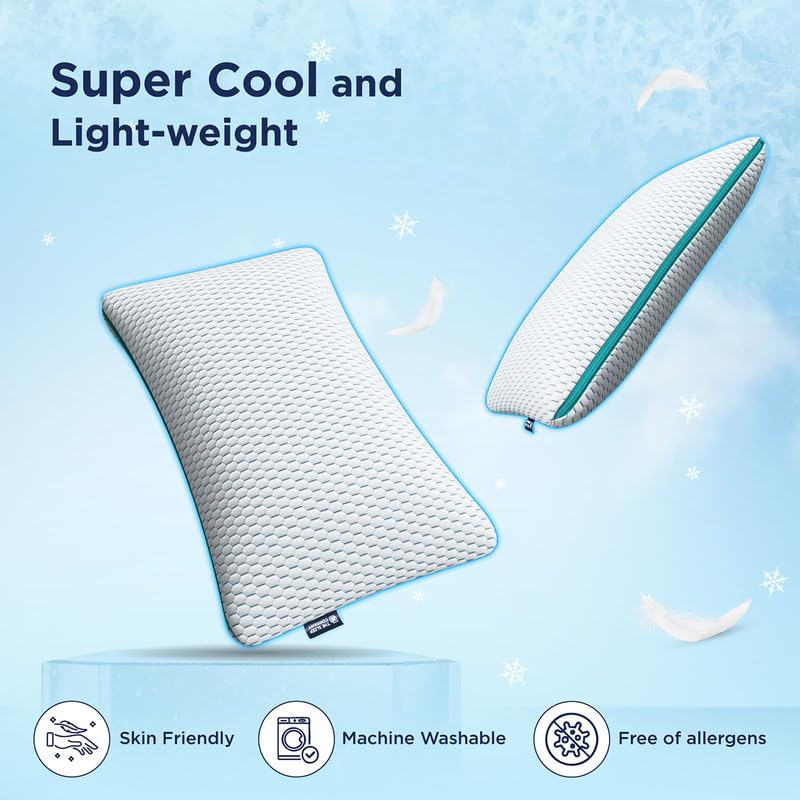 Microfiber Sleeping Pillow, Snow Tec Adjustable Plush Pillow, Cool Pillow, White | Hot Sleepers, Height & Firmness Adjustable Zipper | Machine Washable Bed Pillow - Pack Of 1