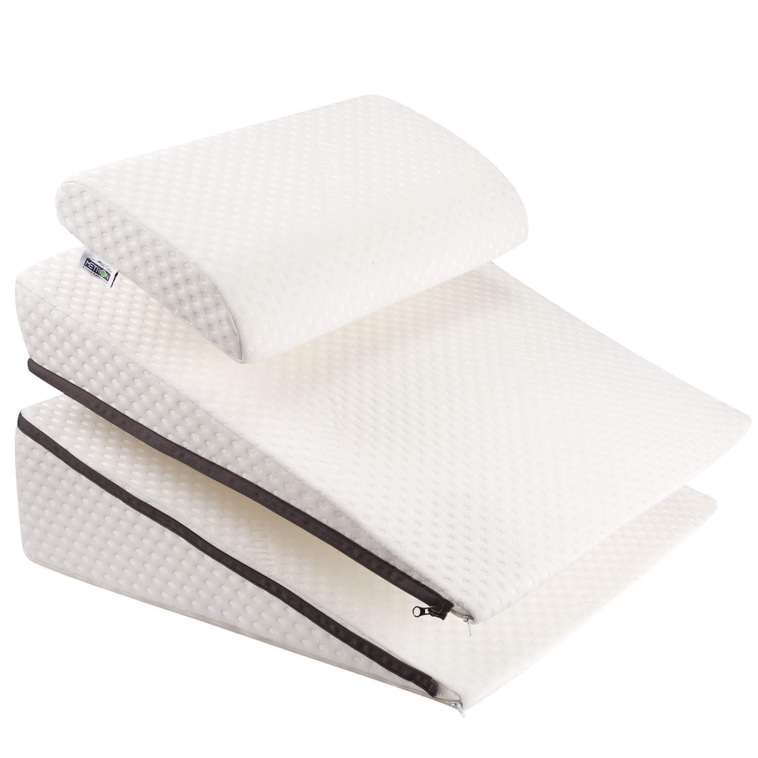 Bed Wedge Pillow For Acid Reflux Gerd, For Back Support & Restful Sleep, White, Size - 24 X 24 X 12 Inches | Medium Firm Support - Medical-Grade Supportive Sponge, Soft Pillow