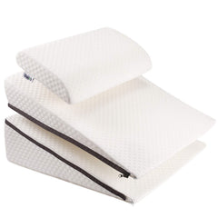 Bed Wedge Pillow For Acid Reflux Gerd, For Back Support & Restful Sleep, White, Size - 24 X 24 X 12 Inches | Medium Firm Support - Medical-Grade Supportive Sponge, Soft Pillow