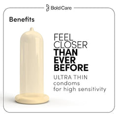 Bold Care 404 Super Ultra Thin Vanilla Flavored Condoms For Men - 10 Count (Pack Of 3)