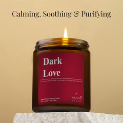 DARK LOVE EXTRA LARGE SOY WAX AMBER JAR CANDLE | BURNING TIME UPTO 30 HOURS
