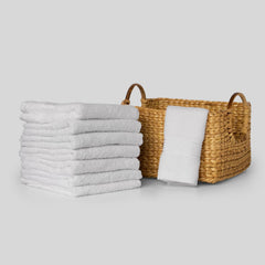 Kopa By Bianca 100% Cotton Soft Terry Face Towel 400 Gsm (White) -Pack Of 8