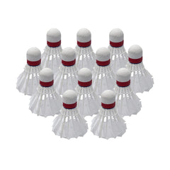 Verbier Set Of 10 Pcs White Feather Badminton Shuttlecocks For Sports Play , Perfect For Competition
