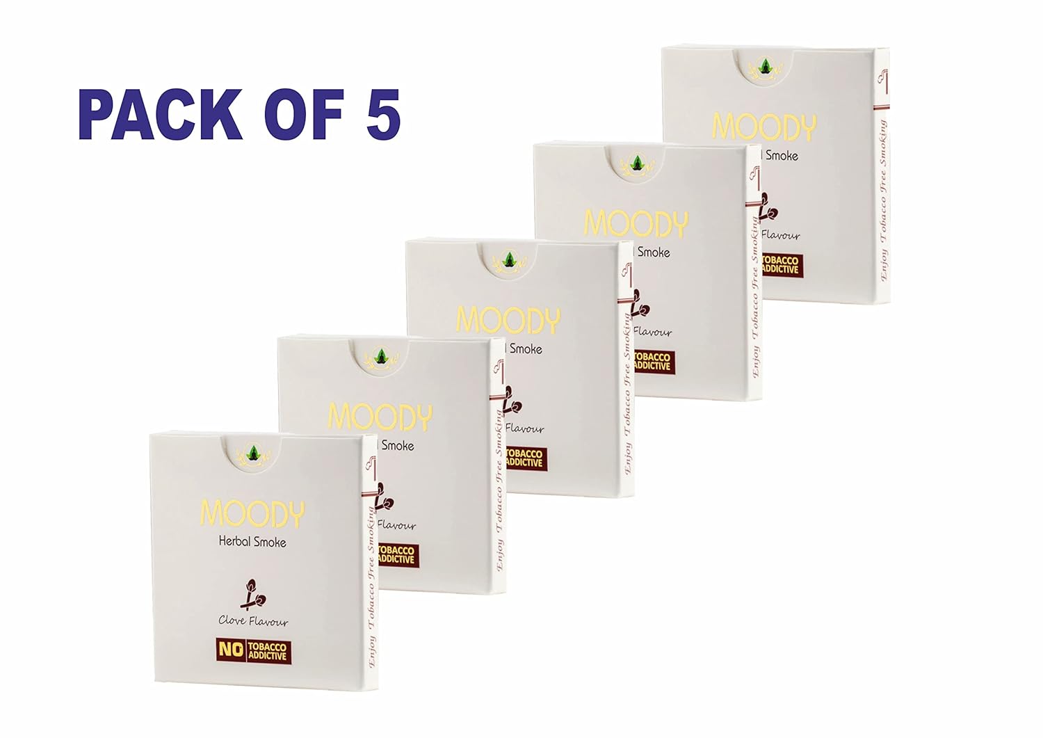 Aarogyam Herbals Cigarette 100% Tobacco & Nicotine Free Smoke, For Relieve Stress & Mood Enhance Of Smokers - 10 Sticks In Each Packet Clove Flavour 5 Packets